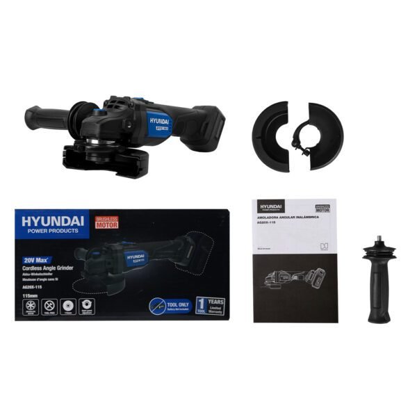 Esmerilizadora inalámbrica HYUNDAI AG20X-115 20V
