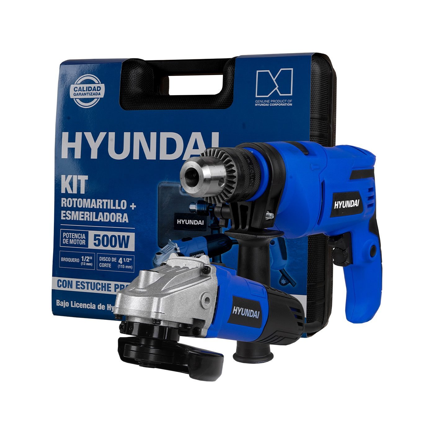KIT de rotomartillo eléctrico + esmerilizadora eléctrica HYK5000 HYUNDAI
