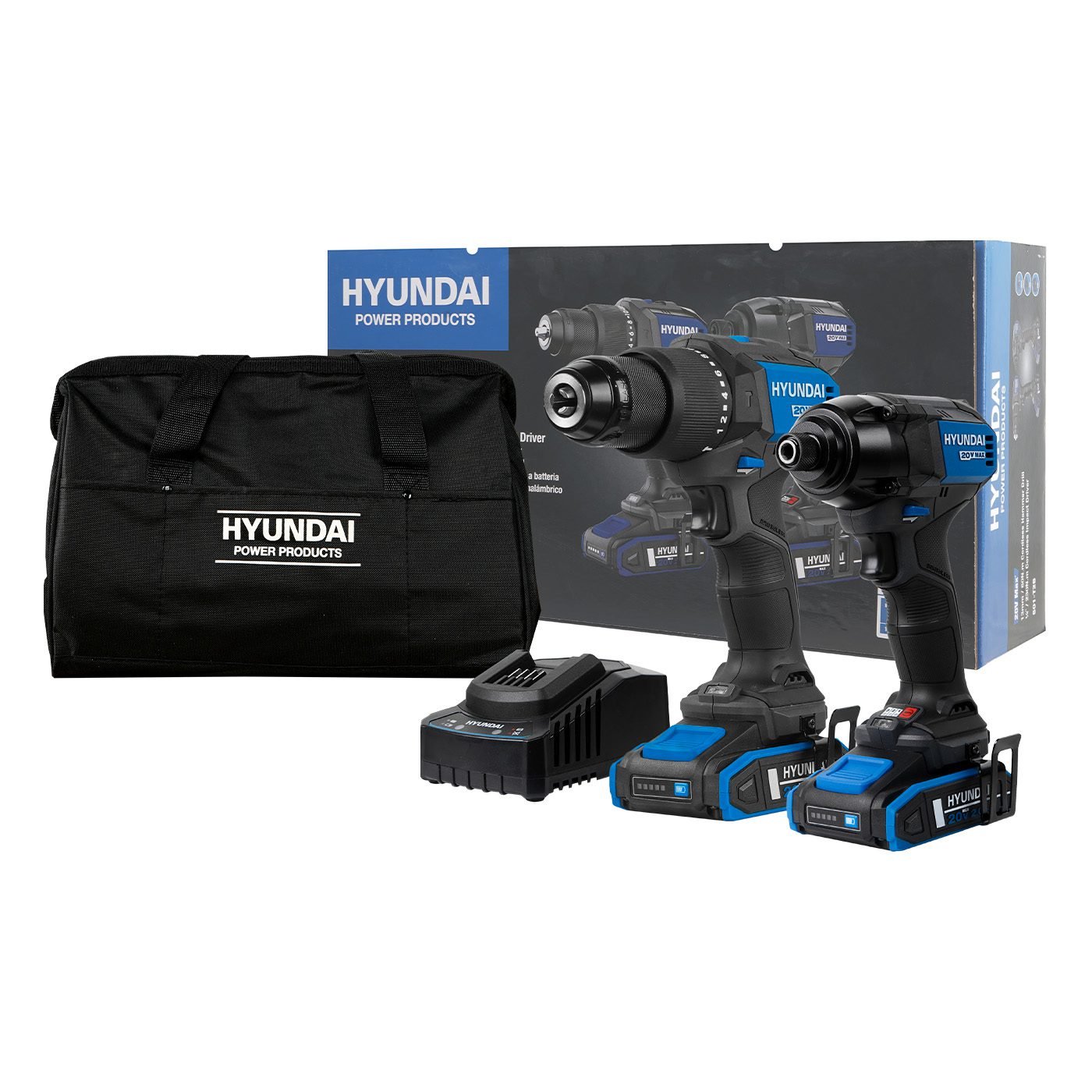 KIT de rotomartillo  + desatornillador de impacto S01-T2B HYUNDAI